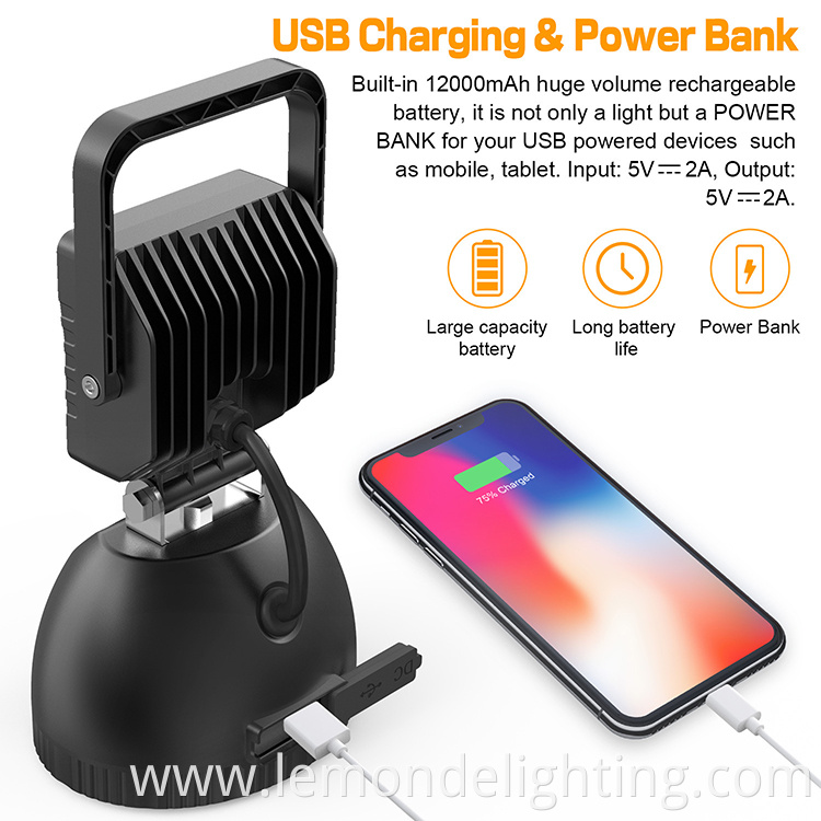 Cordless LED Work Light with USB Charging